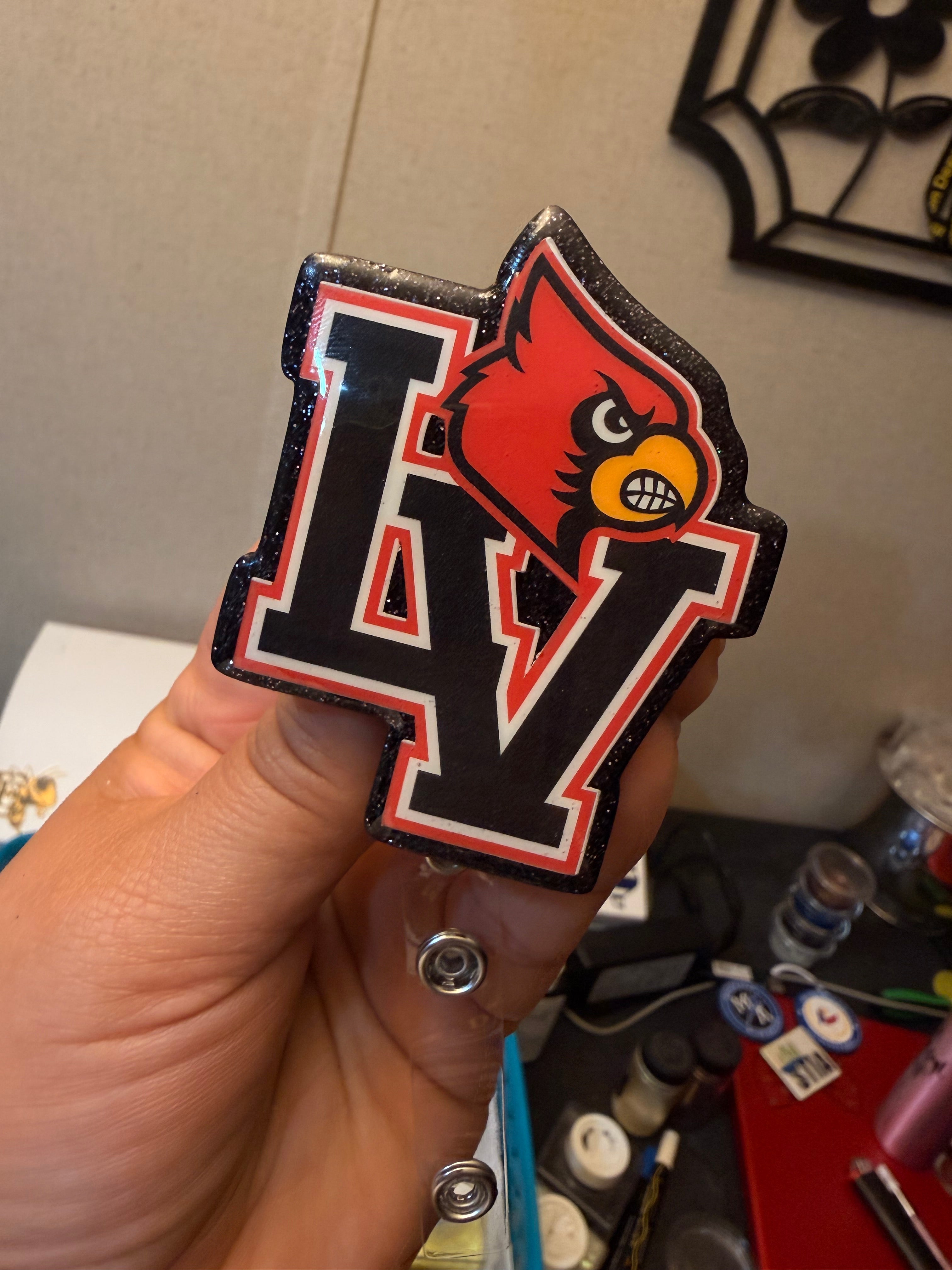 LV Red Bird-badge reel & topper