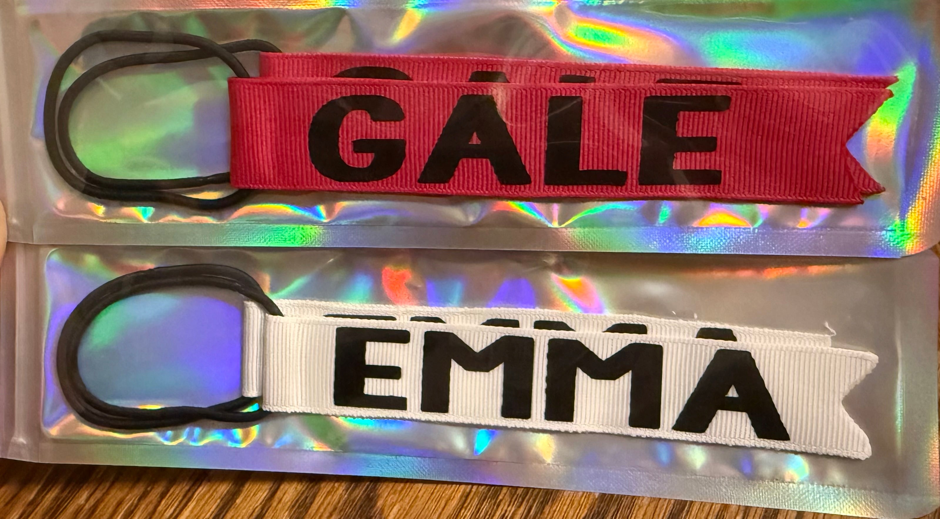 Pom Pom Tags - Set of 2 - Cheer - Cheerleader - Name - Personalized - Team Gift Cheer Camp Pom Tags Tie Ribbon tiktok
