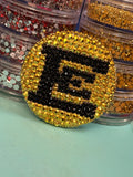 CUSTOM GAME DAY BUTTON pin- Double E Full Bling Button Pin