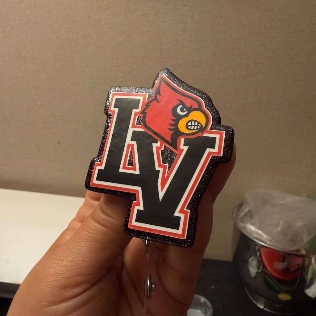 LV Red Bird-badge reel & topper