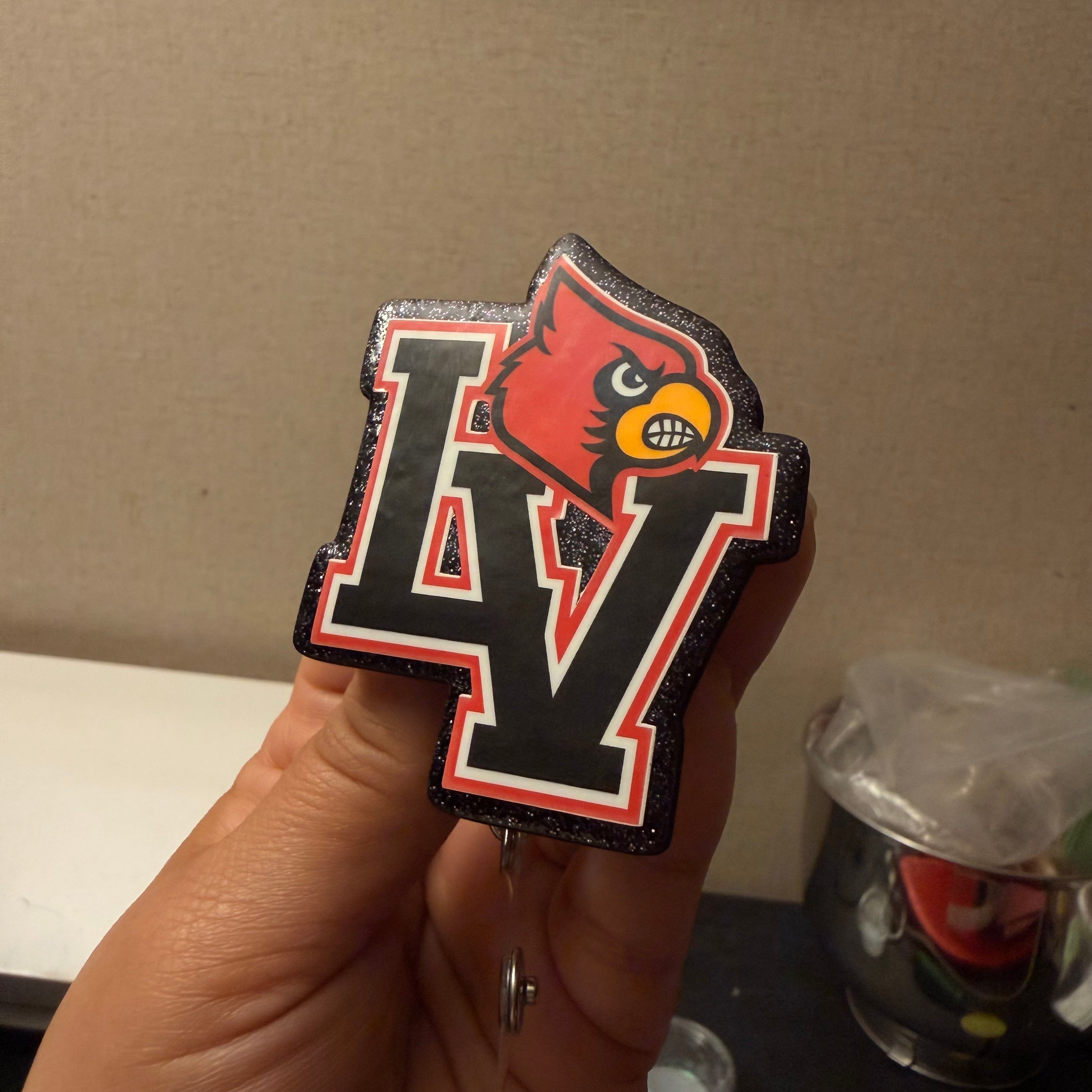 LV Red Bird-badge reel & topper