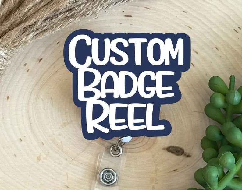 Custom logo -badge reel & topper