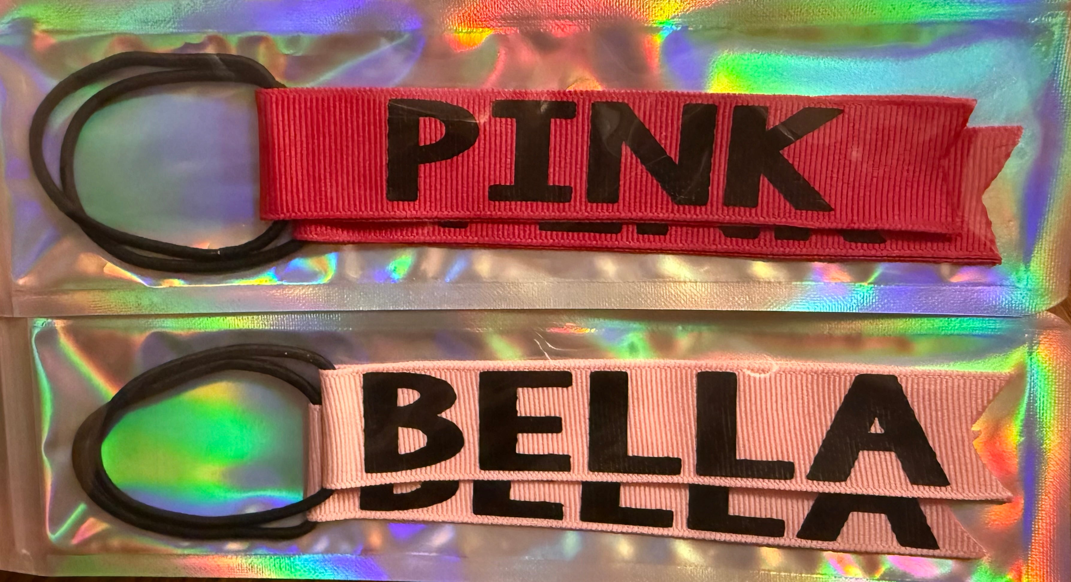 Pom Pom Tags - Set of 2 - Cheer - Cheerleader - Name - Personalized - Team Gift Cheer Camp Pom Tags Tie Ribbon tiktok