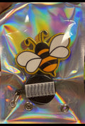Glitter bee-badge reel & topper