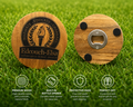 CUSTOM ENGRAVED WOODEN BOTTLE OPENER- PERSONALIZED LOGO WOODEN DRINK COASTER -EE TORCH